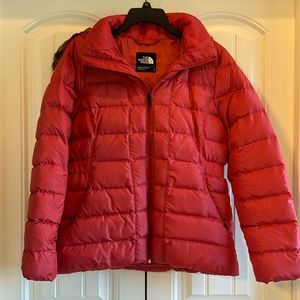 Women’s The North Face down filled jacket, size large.